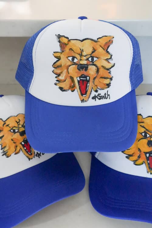 Hand Painted Wildcat Hat